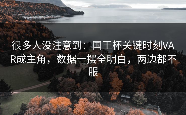 很多人没注意到:国王杯关键时刻VAR成主角,数据一摆全明白,两边都不服